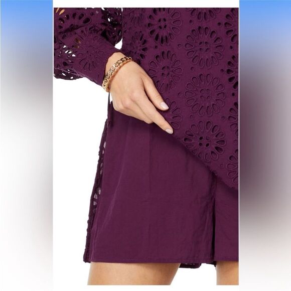 LILLY PULITZER | Aisha Cherry Ganache Purple Eyelet Lace Romper Women’s Size 4 - Picture 15 of 15